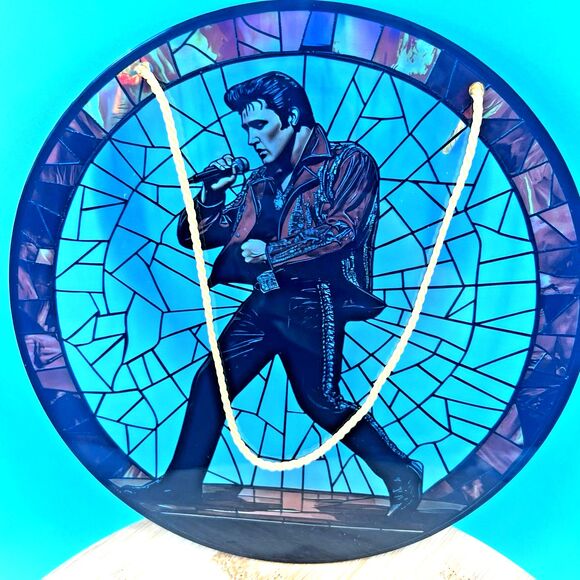 Large Elvis INSPIRED Design Suncatcher/Hanging Window Ornament Christmas Gift - Picture 6 of 7